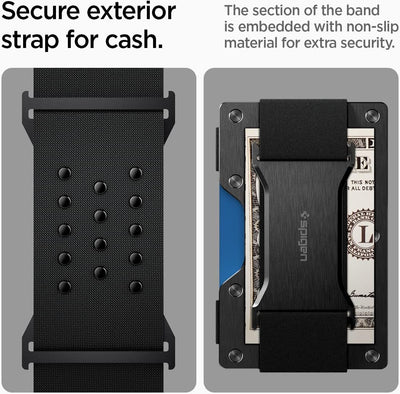 Spigen Wallet S Kreditkartenetui mit RFID NFC Schutz Portemonnaie für bis zu 12 Karten Geldbeutel Ka