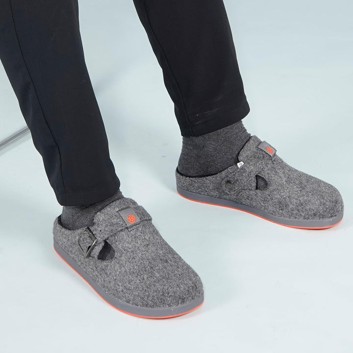 Gaatpot Filzclog Winter Hausschuhe Warme Pantoffeln für Damen Herren,Gr.36-46 36 EU Grau A, 36 EU Gr