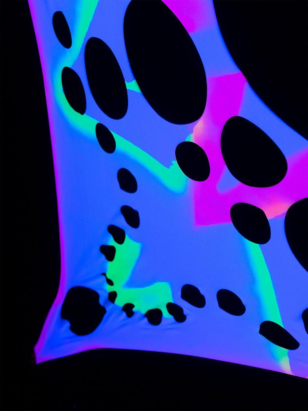Schwarzlicht Segel Spandex | Progspy Neon Space Star II | Multi | 1,5 x 3m | UV-aktiv | Leuchtend |