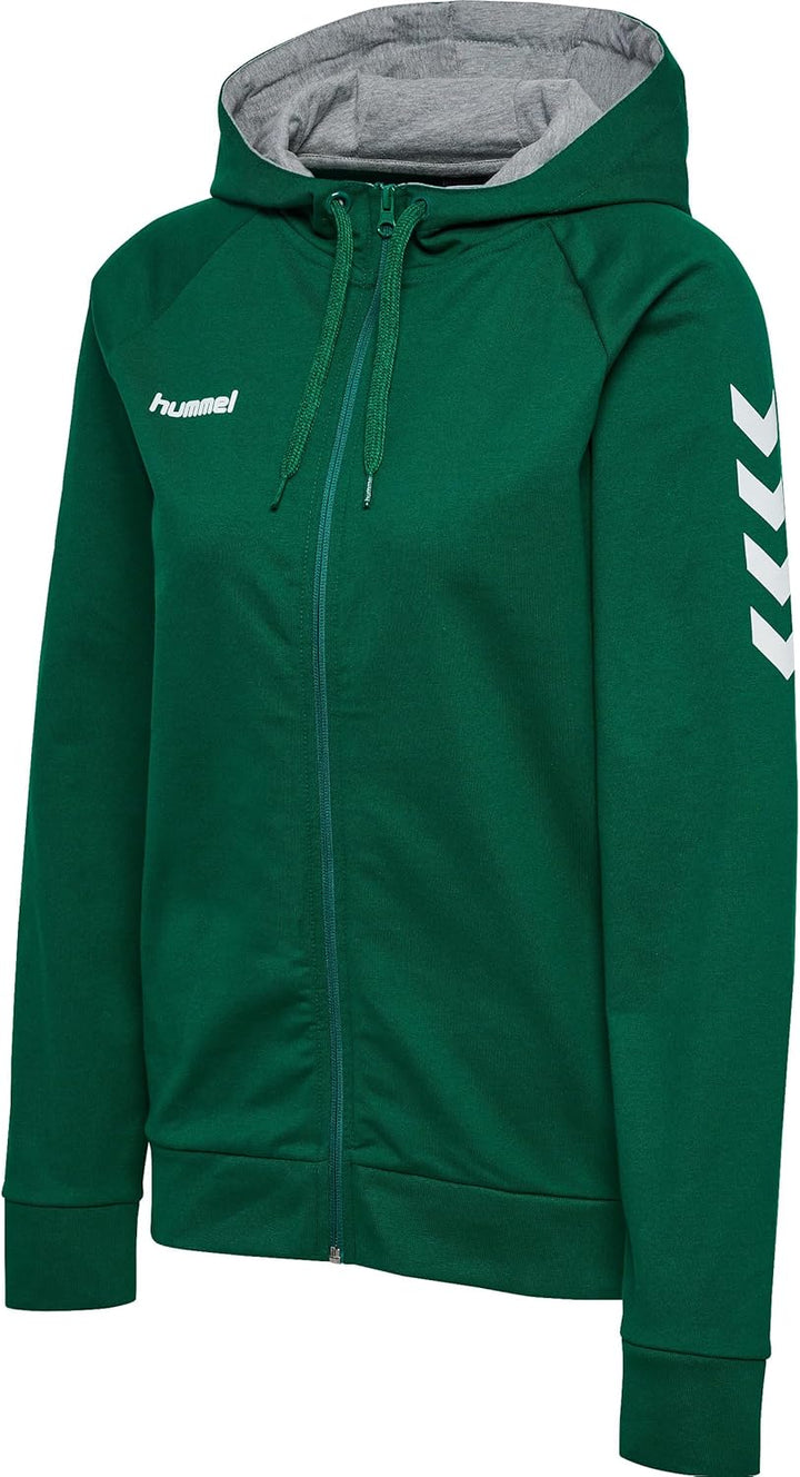 hummel Damen go Cotton Zip Hoodie Kapuzenpullover XS Evergreen, XS Evergreen
