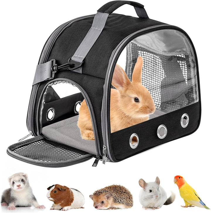 Kleine Haustier-Tragetasche Mit Kissen,Kleintier Tragetasche,Transportbox für Katze Mit Seitlicher Ö