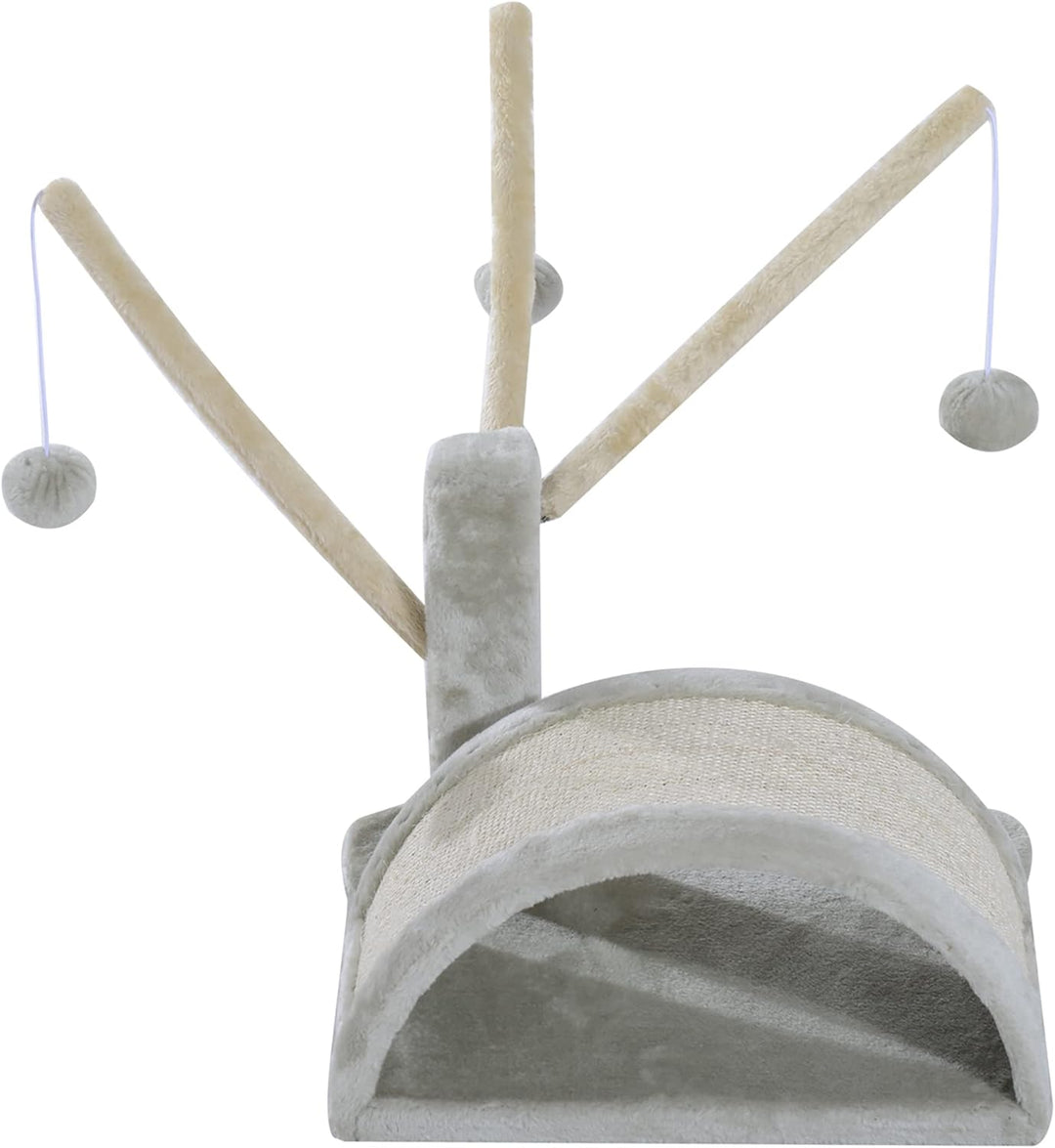 PawHut Kratzbaum 40 cm Kleiner Katzenturm mit Höhle, 2 Spielball, Kratzmatte, Katzenkratzbaum, Klett