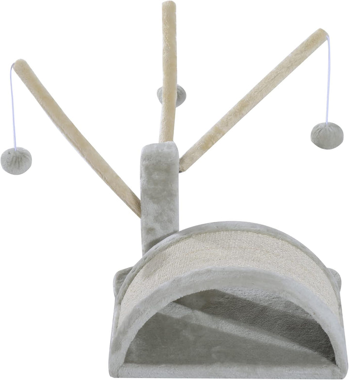 PawHut Kratzbaum 40 cm Kleiner Katzenturm mit Höhle, 2 Spielball, Kratzmatte, Katzenkratzbaum, Klett