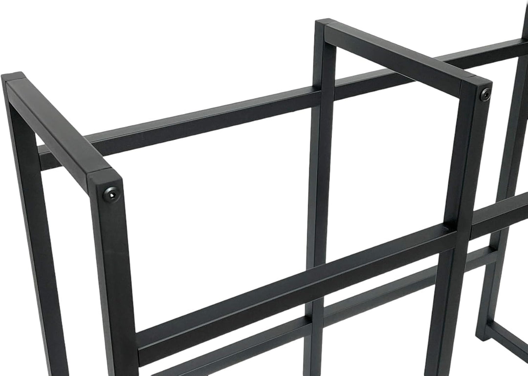 DanDiBo Getränkekistenregal 4 Kisten Schwarz Metall Stehend 96476 Getränkekistenhalter 91 cm Getränk