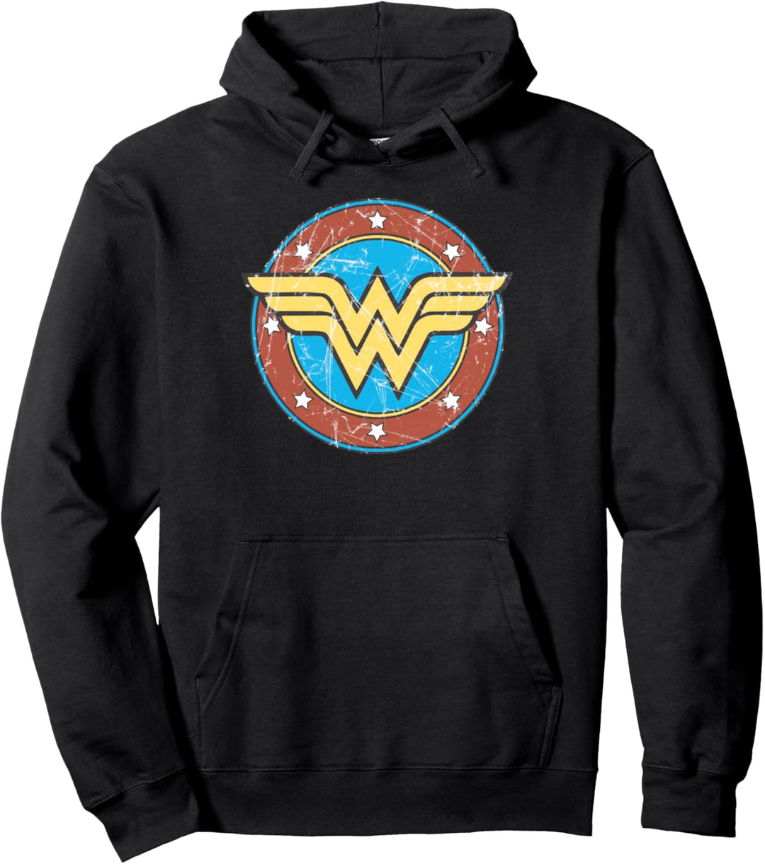 DC Wonder Woman-Logo, Kreis im Used-Look Pullover Hoodie