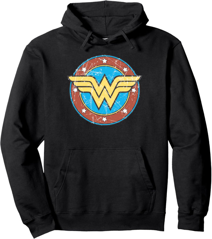 DC Wonder Woman-Logo, Kreis im Used-Look Pullover Hoodie