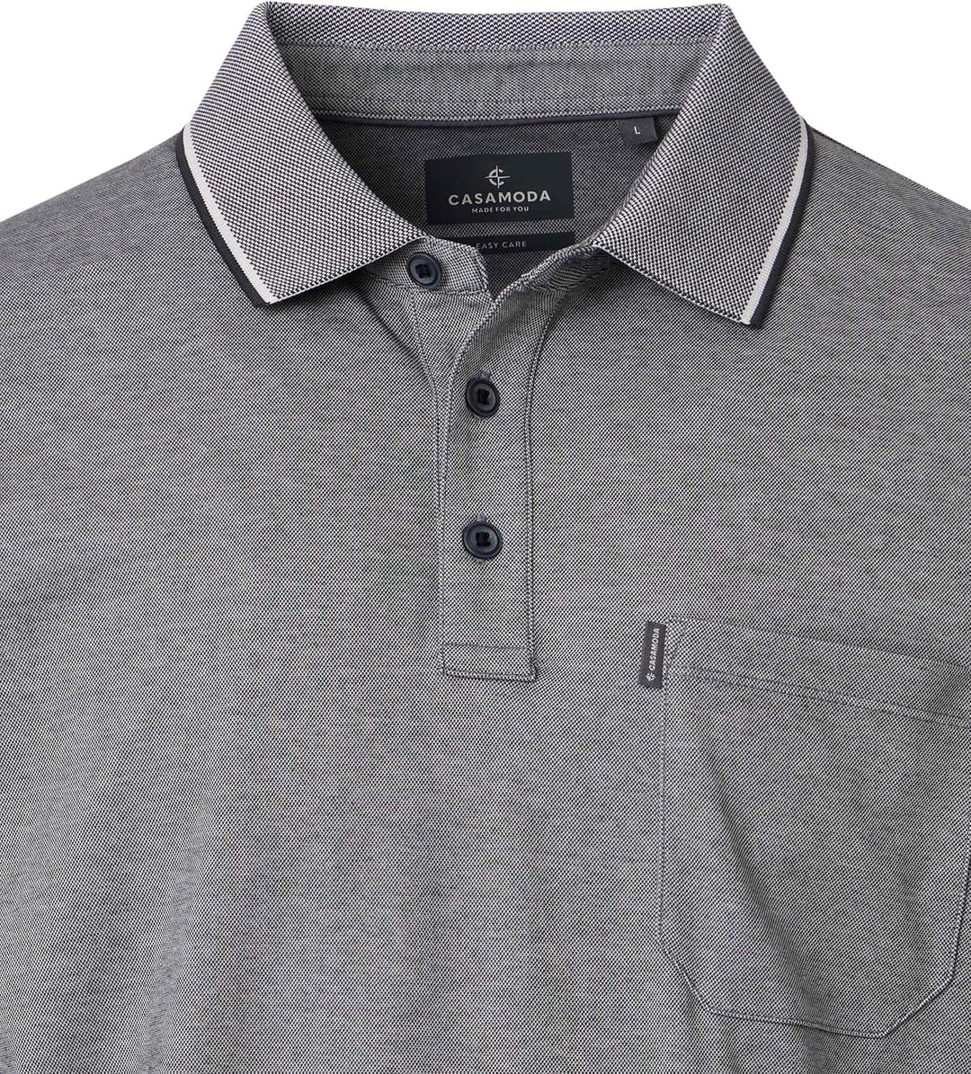 CASAMODA Polo-Shirt Uni S Grau, S Grau