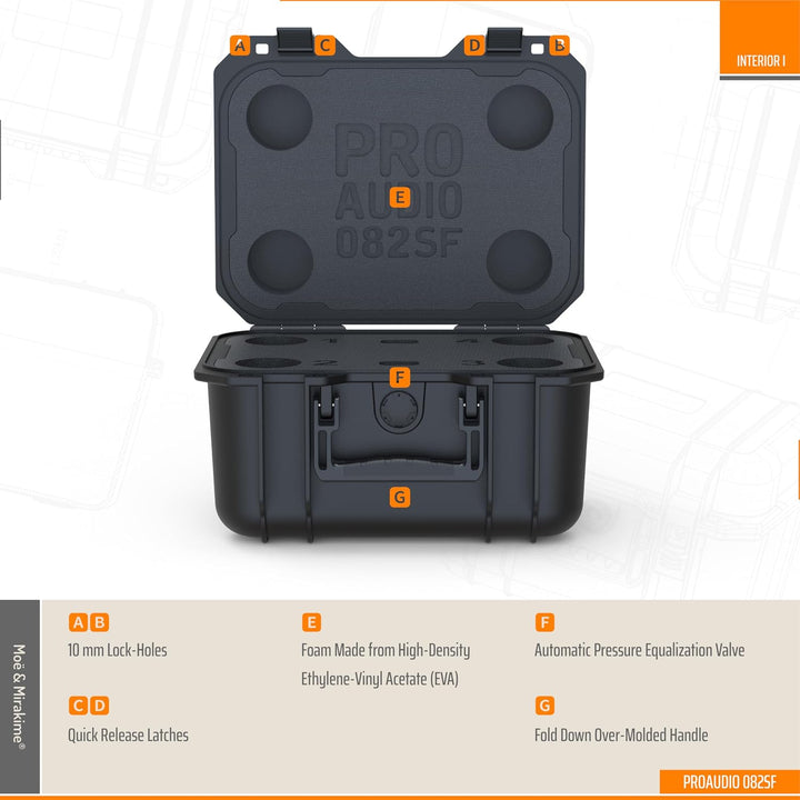 Moë &amp; Mirakime® IP67 Protector case for Shure Beta 57, Shure Beta 58, Shure SM58 Series Microphones.