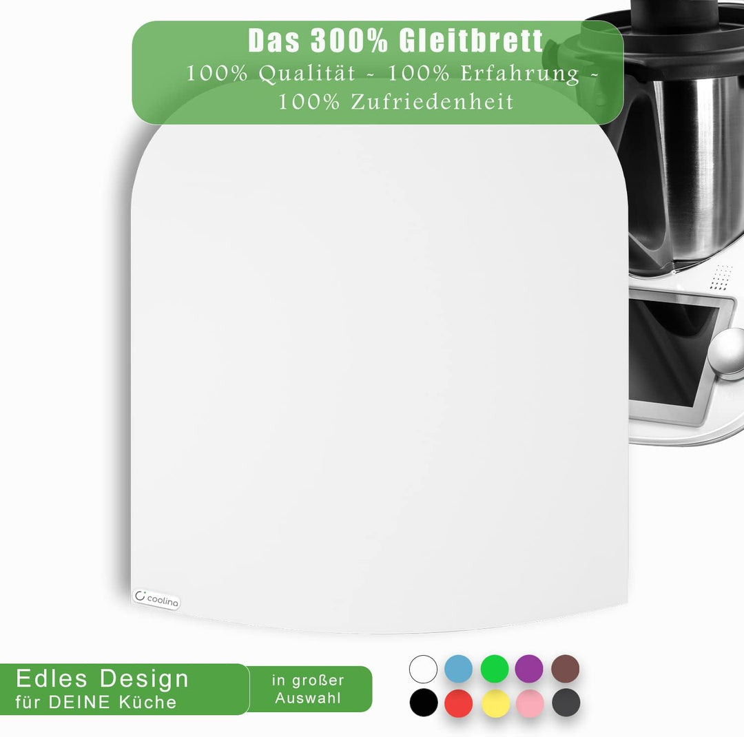 coolina Premium Gleitbrett für den Thermomix + Displayschutz - Passend für TM6 - Hochwertiger Gleite