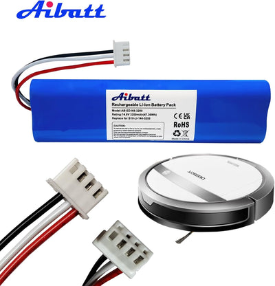 Aibatt 14.8V 3200mAh Li-Ion Akku, Ersatzakku für Ecovacs Deebot N8, Deebot N8+, Deebot N8 Pro, Deebo