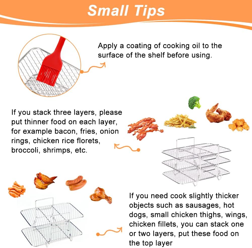 YQL Airfryer Zubehör für Ninja Foodi Dual Zone AF300EU, AF400EU, Heissluftfritteuse Zubehör 304 über