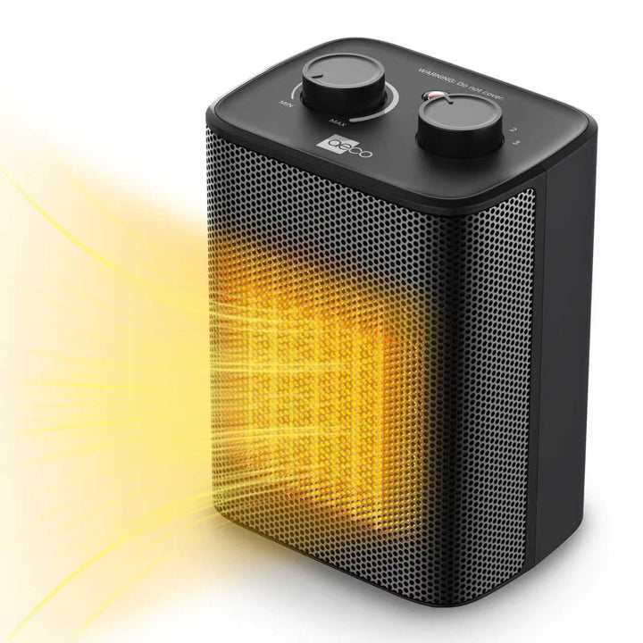 aeco EcoHeat One Heizlüfter klein 2000W energiesparend 3 Heizstufen Elektroheizung PTC Keramik Therm