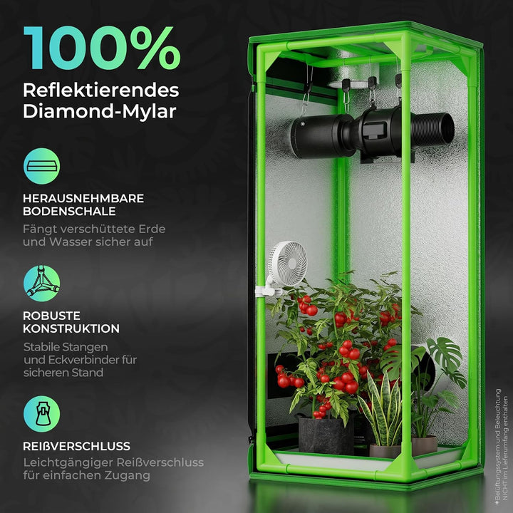 Kingpower Grow Box Grow Zelt für Pflanzen Growbox Gewächshaus Garten Anzucht Gemüse Kräuter Schrank