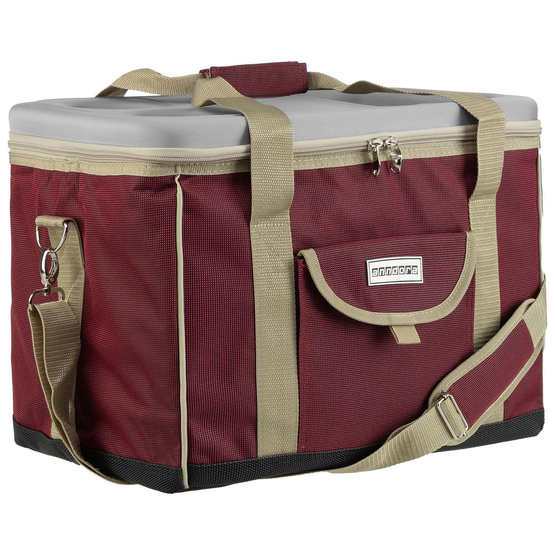 anndora Kühltasche XL 40 Liter - Isotasche Kühlbox Picknicktasche Farbauswahl XL rubinrot, XL rubinr