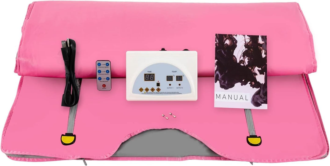 Infrarot-Saunadecke, 180x80cm Fern-Infrarot-Sauna Decke, 2 Zonen Fernbedienung, Saunasack Körper Sha