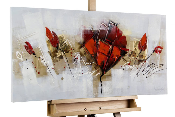 KunstLoft Leinwandbild | 100% HANDGEMALT | 100x50cm | Gemälde 'Repertoire der Künste' | Abstrakt | R