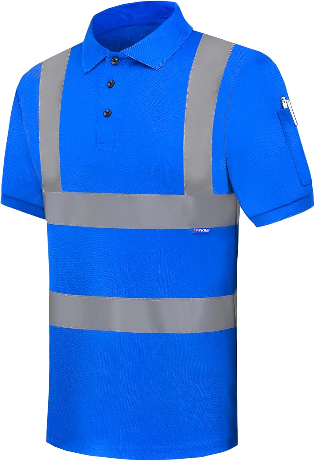 Warnschutz Polo T-Shirt Warnschutzshirt Warnshirt Warnschutz Arbeitskleidung 7 Farben XXL Kurzarm-bl