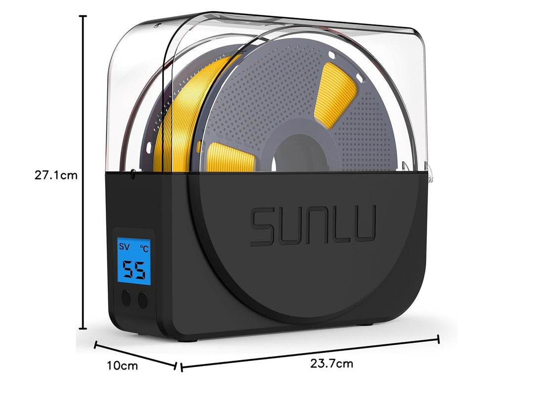 SUNLU Filament Trockner Box mit Ventilator für 3D Drucker Filament, Upgarded S1 PLUS Filament Trocke
