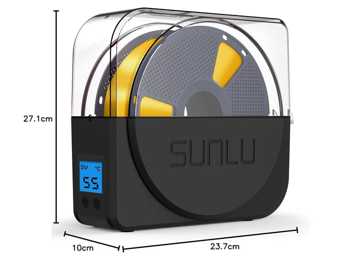 SUNLU Filament Trockner Box mit Ventilator für 3D Drucker Filament, Upgarded S1 PLUS Filament Trocke