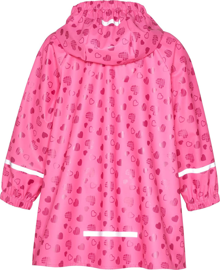 Playshoes Unisex Kinder Regenjacke Wind- und wasserdicht Regenmantel Regenbekleidung 128 Herzchen, 1