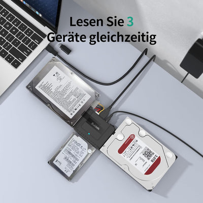 SUIDEK USB 3.0 zu SATA IDE Adapter, Externer IDE Festplatten Auslesen Adapter für universelle 2.5/35