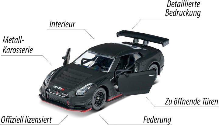 Majorette - Black Edition - (5er Set) - Auto-Geschenk-Set, 5 schwarze Spielzeugautos (7,5 cm) mit Fr