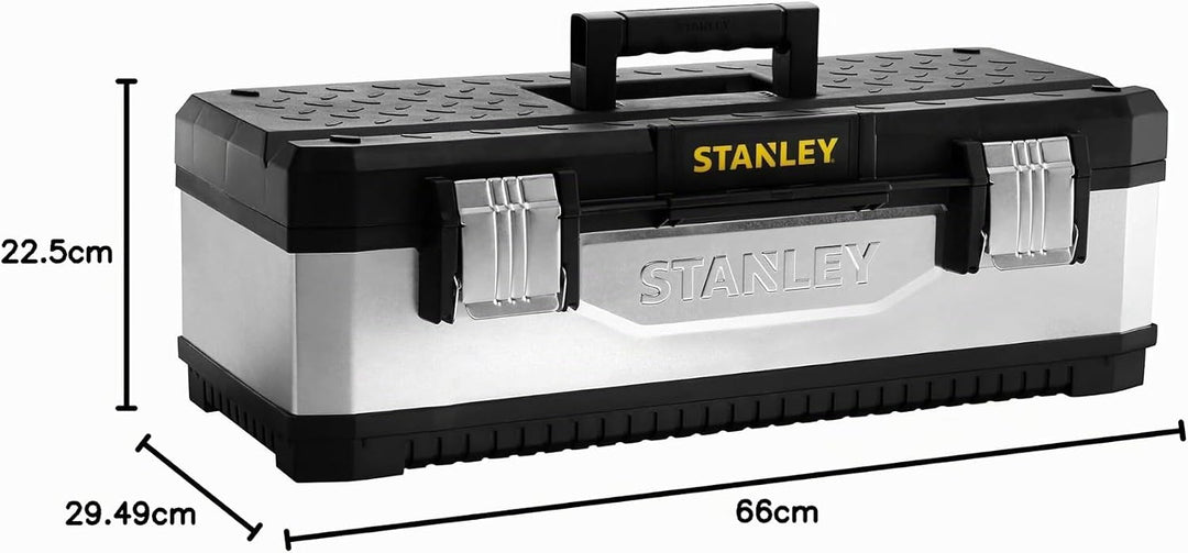 Stanley Werkzeugkoffer / Werkzeugbox (26", 66x29.3x22.2cm, aus Metall-Kunststoff, galvanisiert, mit