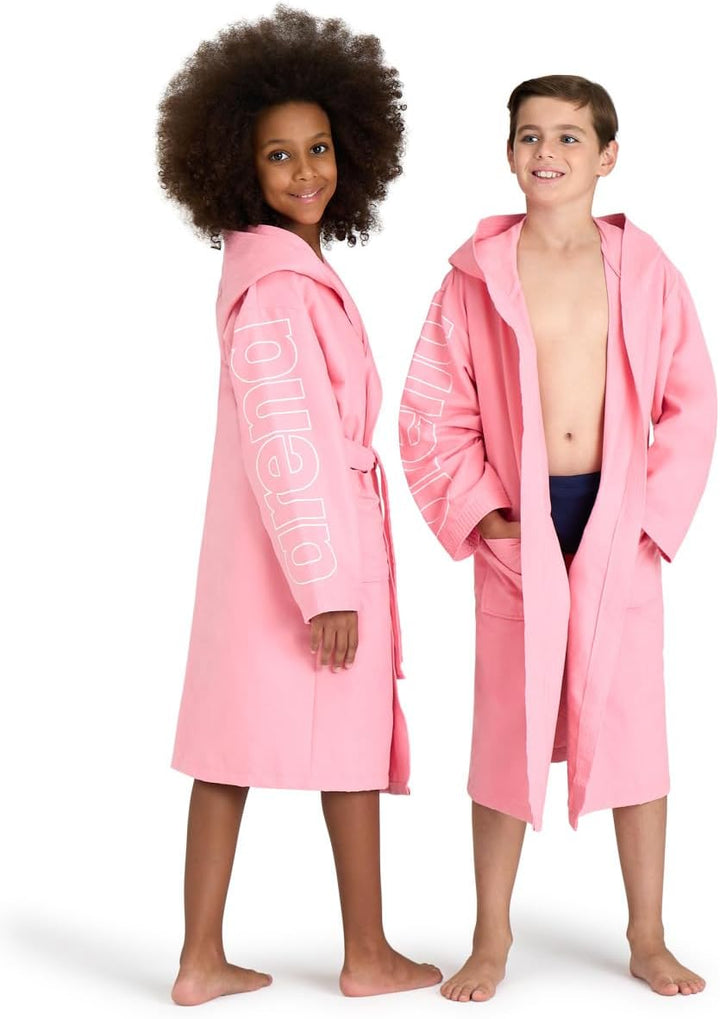 ARENA Jungen Zeal Plus Jr Bademäntel (1er Pack) 8-9 Jahre PINK-WHITE, 8-9 Jahre PINK-WHITE