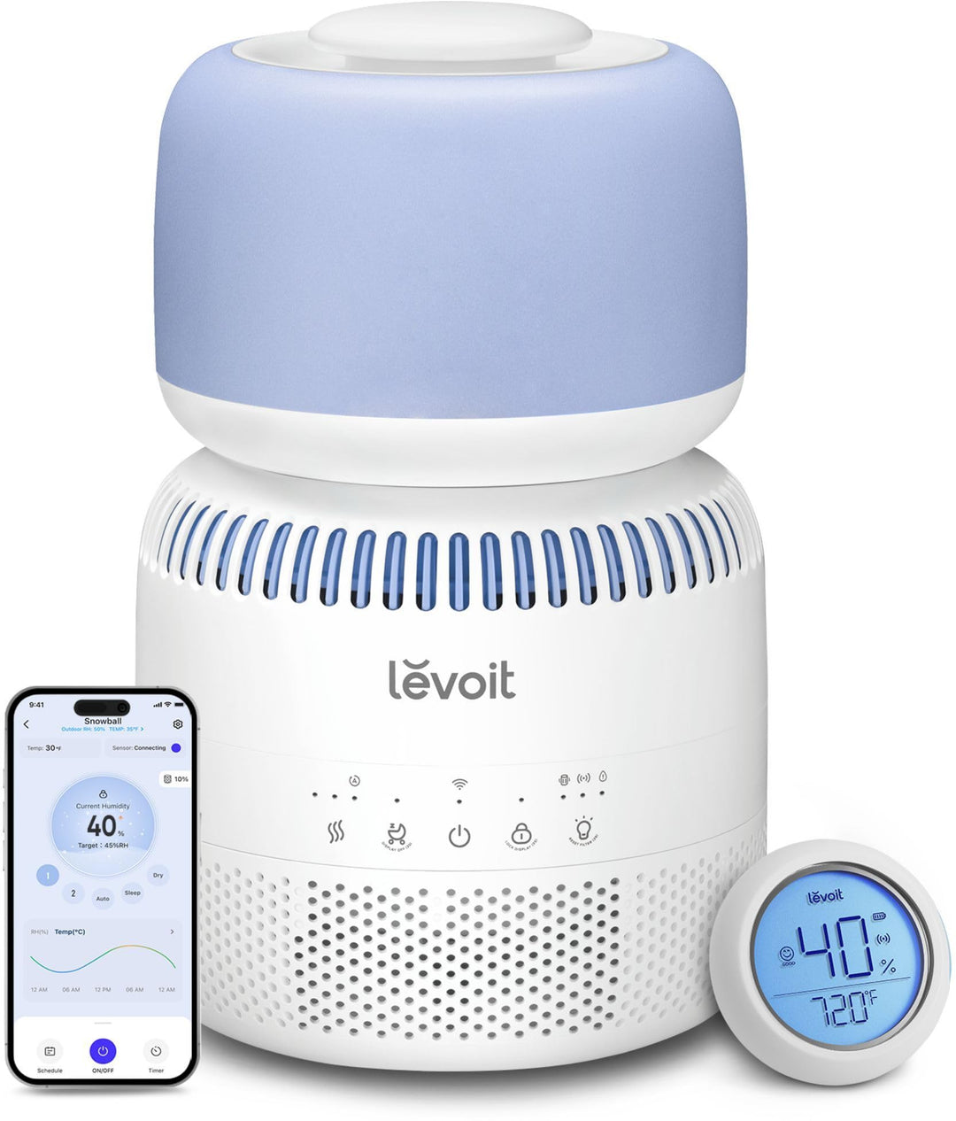 Levoit Sprout Verdunstungsluftbefeuchter, 3,8L für baby Schlafzimmer Kinderzimmer,, 3,8L Verdunstung