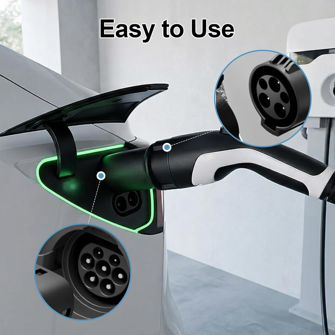Typ 1 auf Typ 2 EV Ladeadapter, Max32A, 250 V, 7.4 kW SAE J1772 auf IEC 62196 Ladeadapter für Elektr