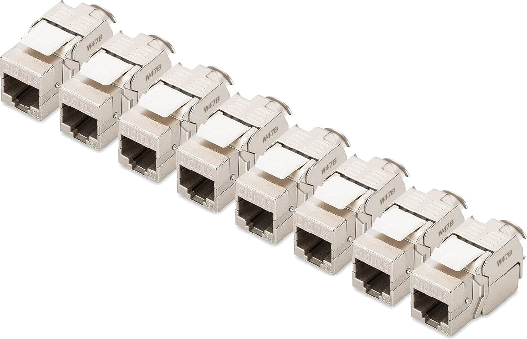 8x Assmann DN-93615 Digitus Professional Cat 6A Keystone Modul, geschirmt, werkzeugfreier Montageans