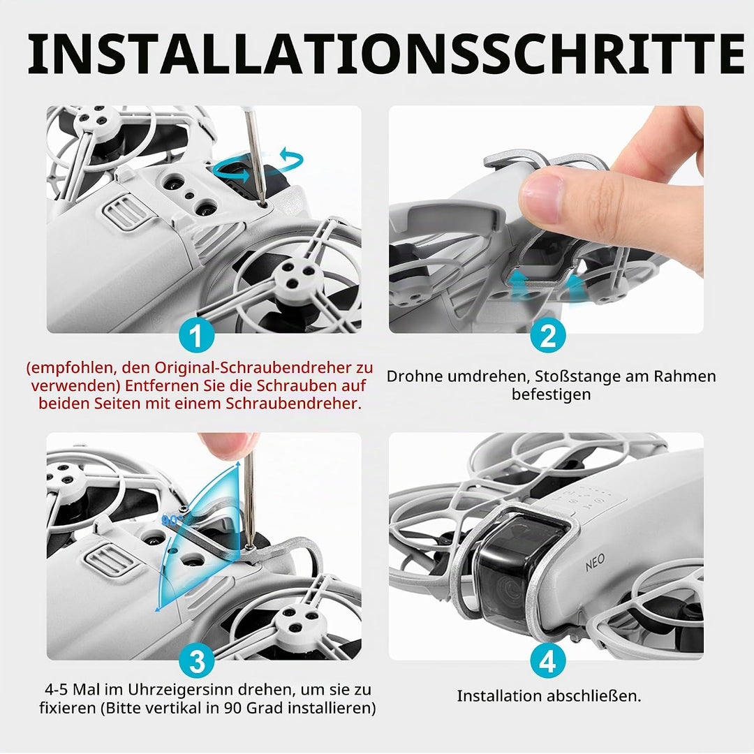 STARTRC Gimbal Bumper Guard für DJI Neo Zubehör, Aluminiumlegierung Antikollisionsschutz Schutzleist