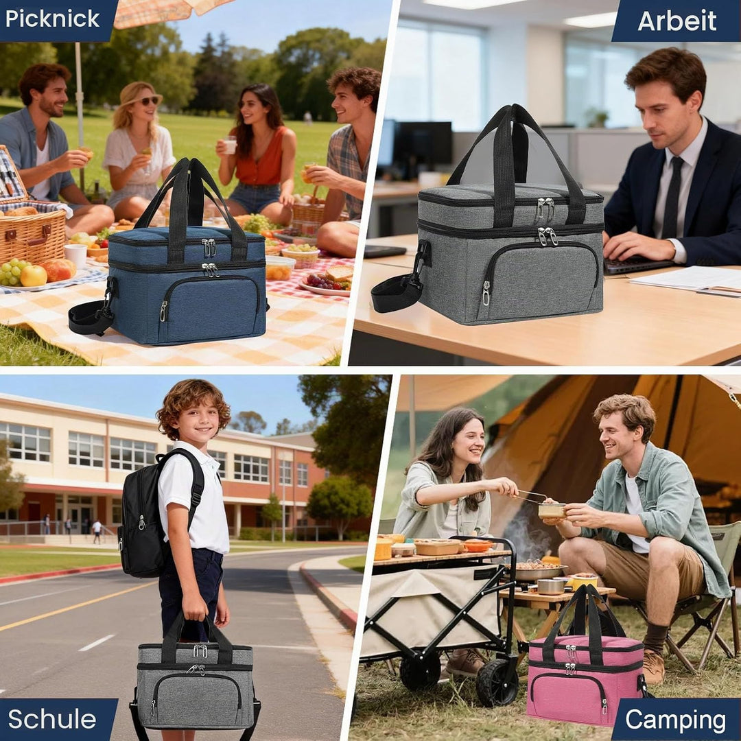 10L Kühltasche für Männer und Frauen – Doppellagige Isolierte Kühltasche, Auslaufsichere Lunchtasche