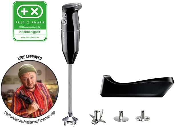 ESGE Zauberstab Cordless PRO, 2500 mAh Li-Ion Akku Profi Stabmixer, Pürierstab, ergonomischer Griff,