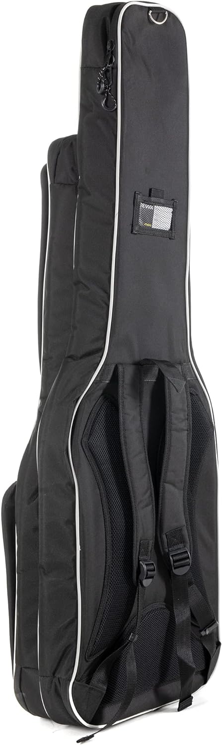 GEWA Gitarren Double Gig-Bag Prestige 25mm 2 E-Gitarren, stabiler Komfortgriff, zusätzlicher Frontgr