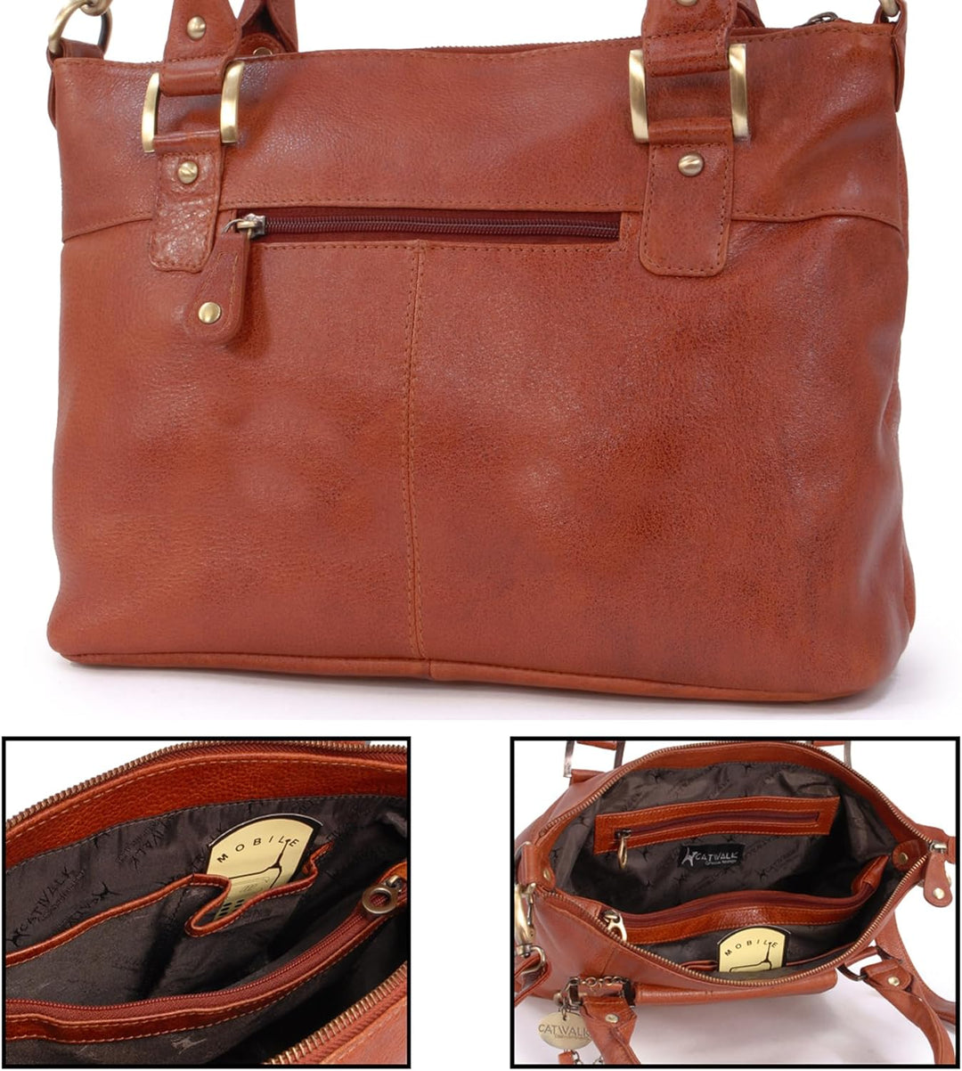 Catwalk Collection Handbags - Leder - Umhängetasche/Handtasche - Handtasche mit Schultergurt/Schulte
