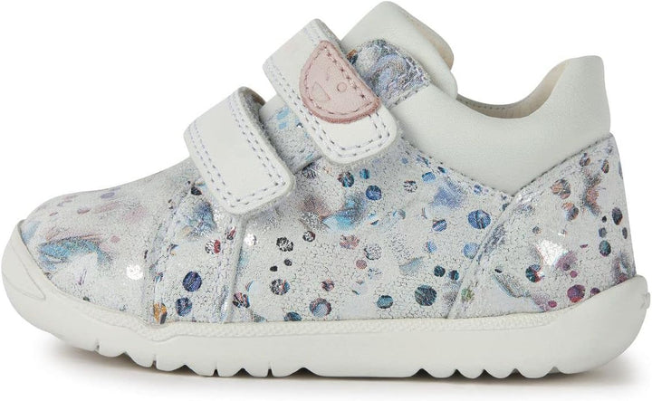 Geox Baby - Mädchen B Macchia GirlFirst Walker Shoe 25 EU Weiss, 25 EU Weiß
