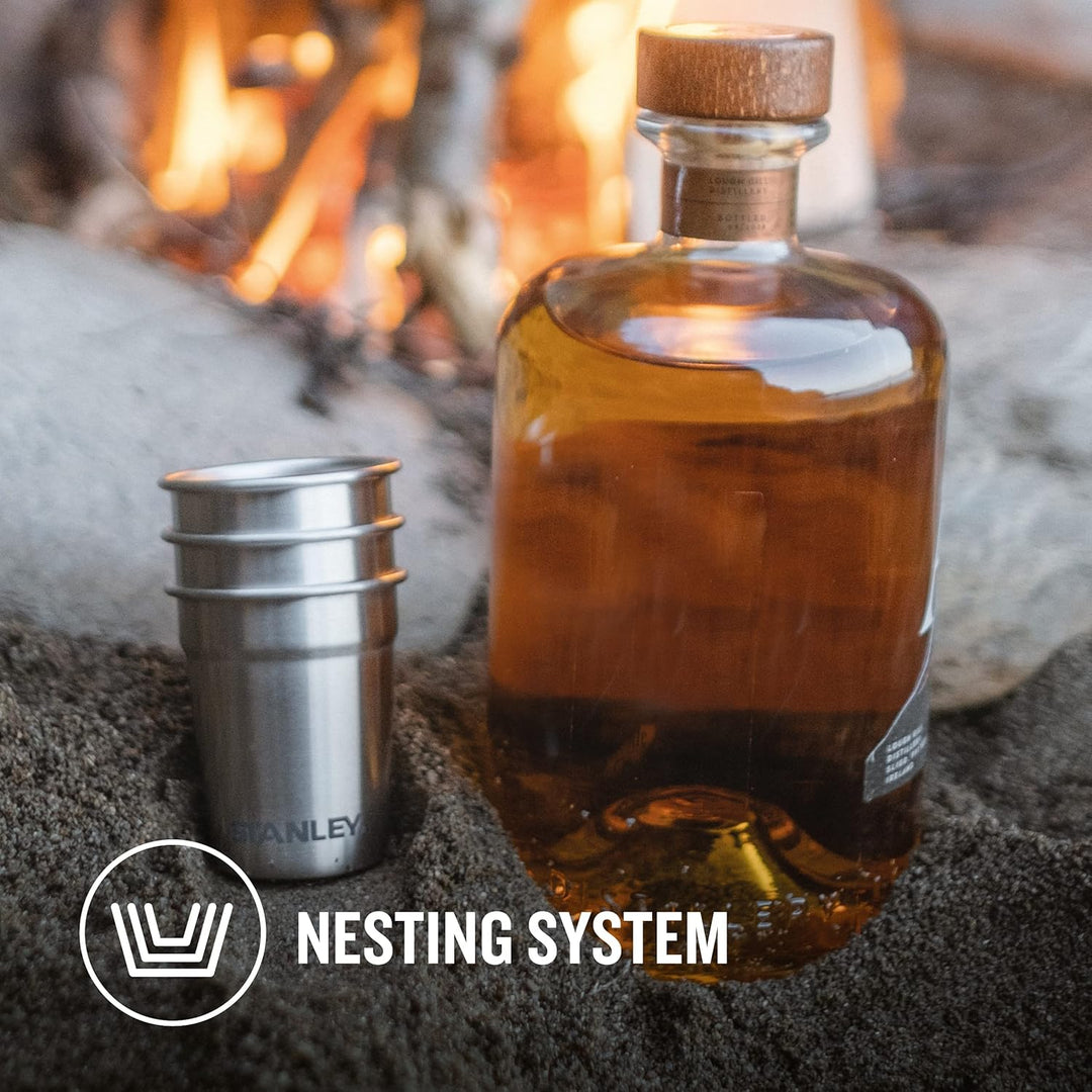 Stanley Adventure Nesting Schnapsgläser Set 59 ml - Shotgläser aus Edelstahl - BPA-Frei - Stapelbar
