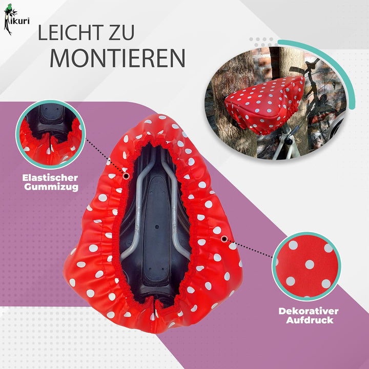 Ikuri Sattelschoner Sattelbezug Regenschutz Sattelschutz, aus wasserabweisendem Wachstuch - Lunares