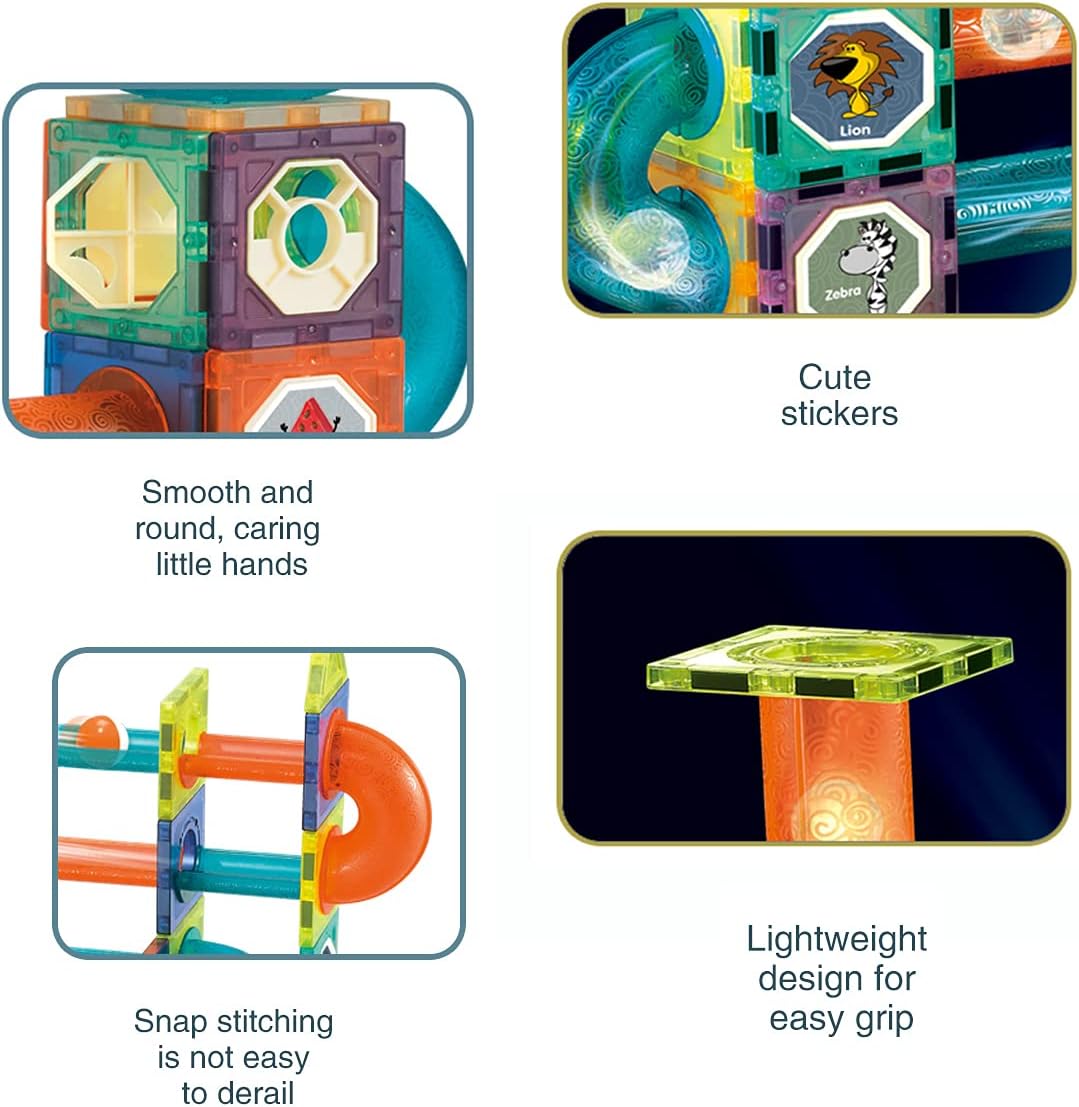 morkka Magnetische Bausteine,STEM Montessori Spielzeug für Kinder 3 4 5 6 7 8 Jahre 3D Lernspielzeug