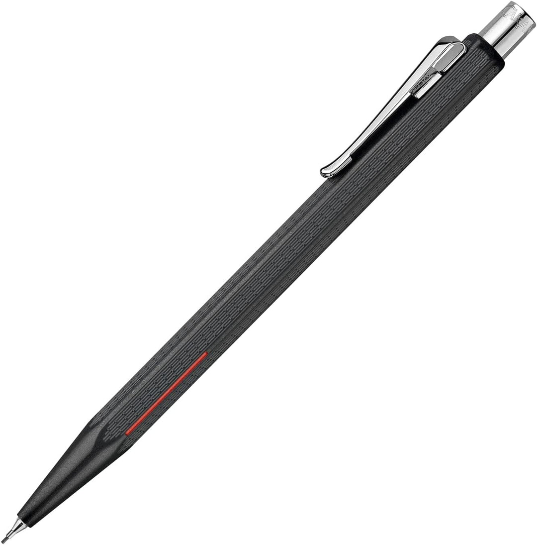 Caran d'Ache Geschenkset Ecridor Racing Minenhalter mit Etui Messing/Chrome Schwarz-Rot, Grösse: 13,