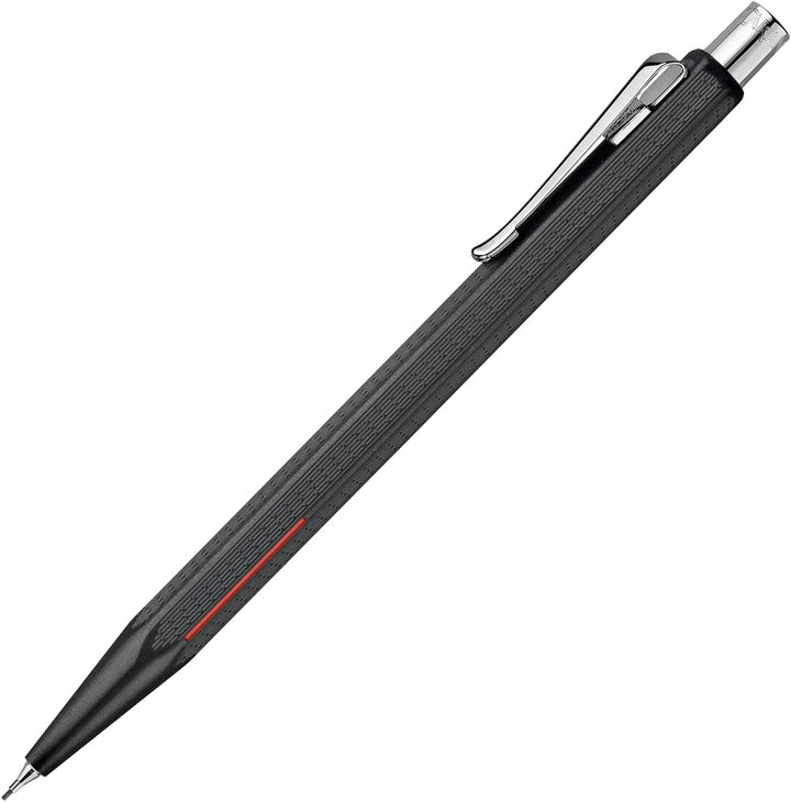Caran d'Ache Geschenkset Ecridor Racing Minenhalter mit Etui Messing/Chrome Schwarz-Rot, Grösse: 13,