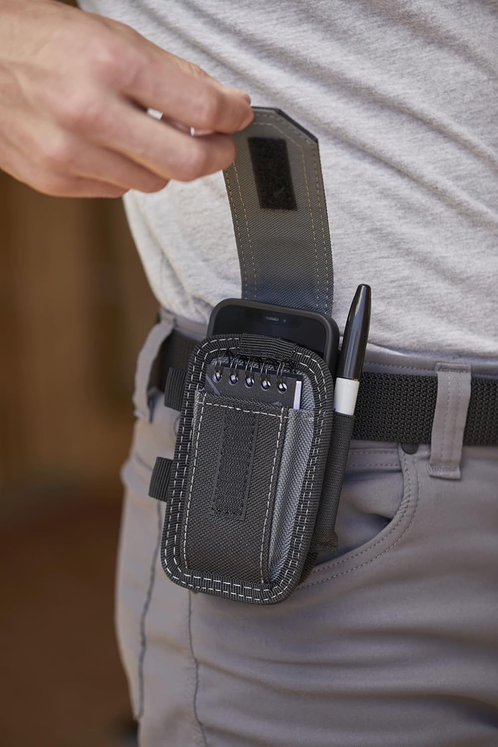 ToughBuilt - Smart Phone Pouch with Pencil Pockets - Compatible with Most Tool Belts, Heavy Duty Con