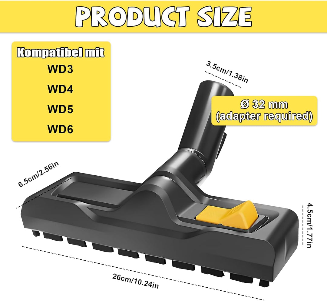 Bodendüse Kompatibel mit Kärcher Trockensauger WD3, WD4, WD5, WD6 Trockensaugdüse Kärcher Staubsauge