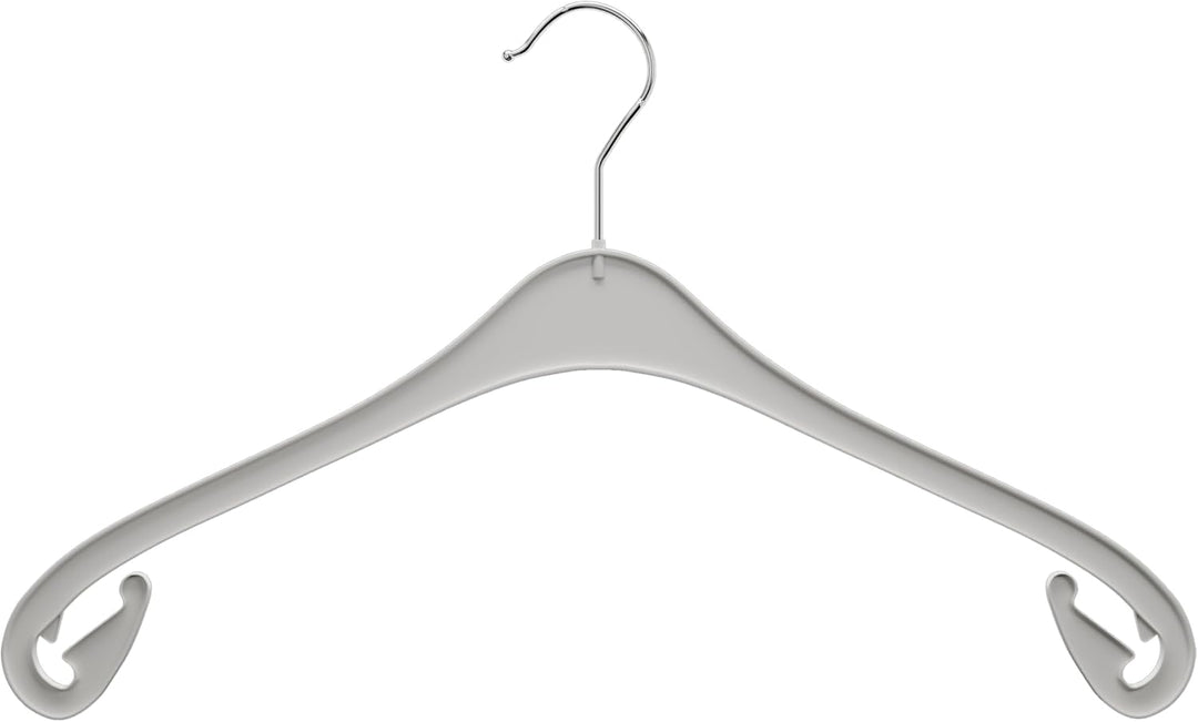 Kleiderbügel NA 47 cm - 100 Stück - aus Kunststoff- weiss - 360° drehbarer Haken - platzsparend - He