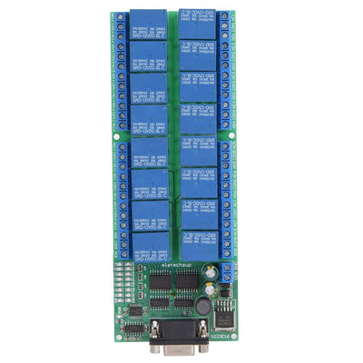 Jeanoko R223C16 16-Kanal-Relaiskarte DB9-Relaismodul Buchsenschnittstelle Serial Port Smart Module f