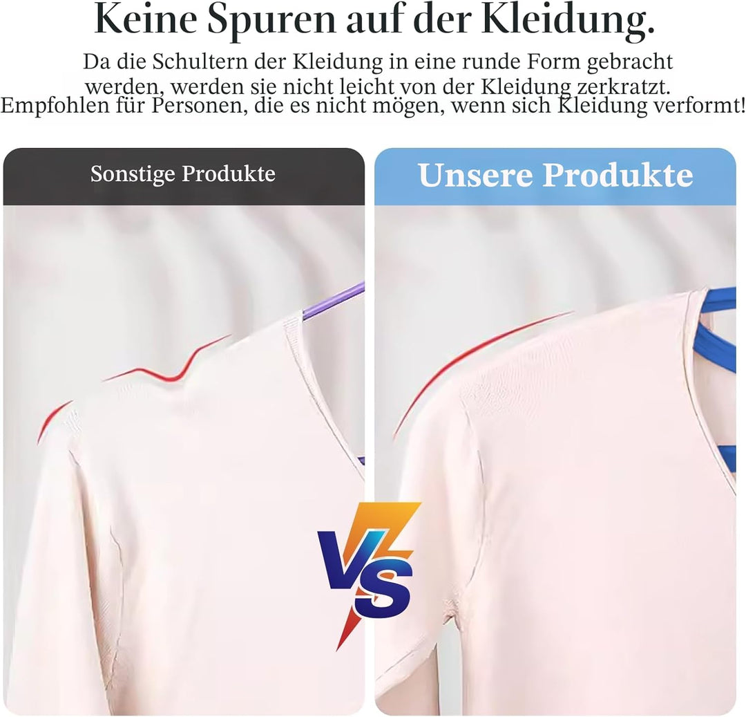 OYUEGE Um 360 Grad drehbarer Kunststoff-Kleiderbügel, extra dicker Kunststoff, breite Schultern, für
