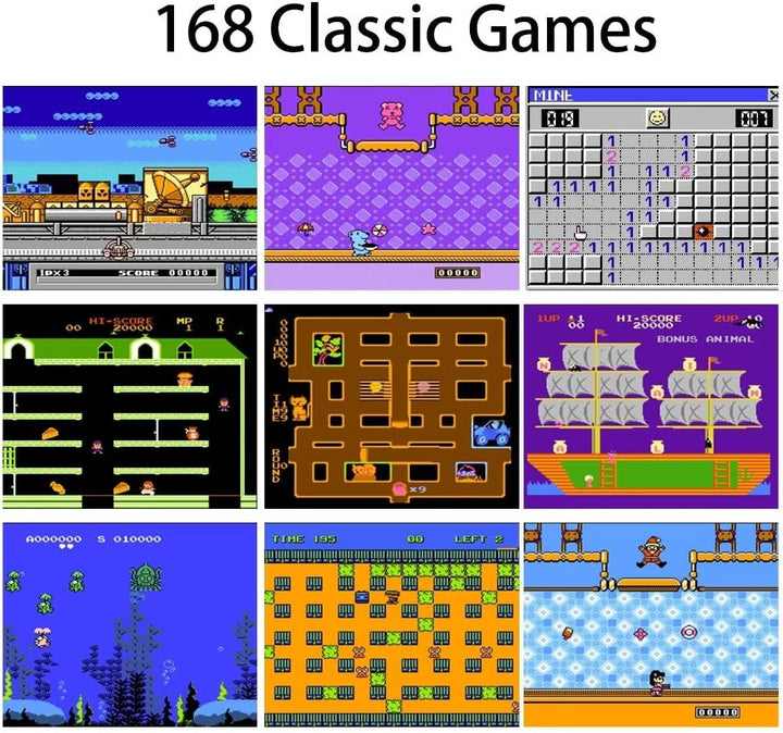 WeLohas Gameboy-Hülle für iPhone 6/6s/7/8, Retro 168 Klassische Handheld-Spiele, Farb-Video-Display-