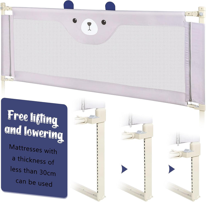 Bettgitter für Kinder, tragbar, für Babybett, Sicherheitsgitter für Kinderbett, Bettgitter für Babys