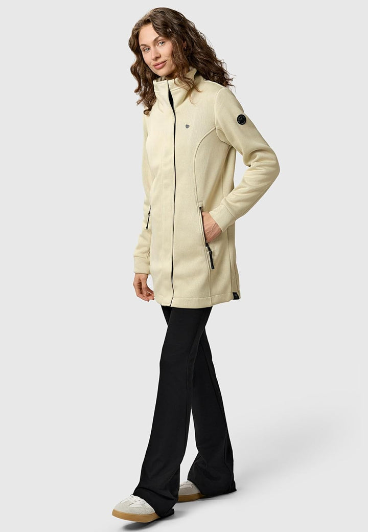 Ragwear Damen Leichter Sweat-Übergangsmantel lang windabweisendl mit hohem Kragen Letrice Bonded XS-